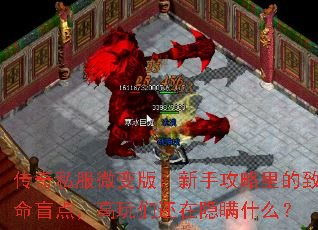 传奇私服微变版:新手攻略里的致命盲点,高玩们还在隐瞒什么? 传奇私服微变版:新手攻略里的致命盲点,高玩们还在隐瞒什么?