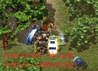 传世群英传SF:战士如何快速升级,称霸玛法大陆? 传世群英传SF:战士如何快速升级,称霸玛法大陆?