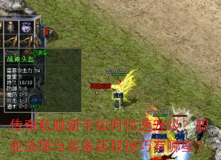 传奇私服新手如何快速升级?职业选择与装备获取技巧有哪些? 传奇私服新手如何快速升级?职业选择与装备获取技巧有哪些?