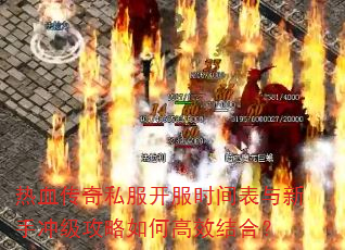 热血传奇私服开服时间表与新手冲级攻略如何高效结合? 热血传奇私服开服时间表与新手冲级攻略如何高效结合?