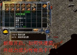 新服开启,如何快速提升战力成为传奇高手? 新服开启,如何快速提升战力成为传奇高手?