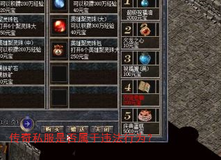 传奇私服是否属于违法行为? 传奇私服是否属于违法行为?